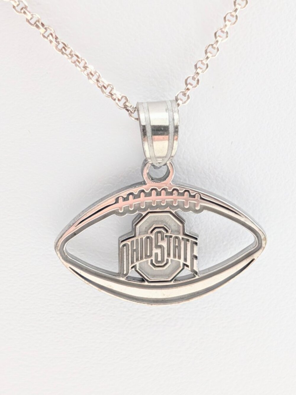NEW Sterling Siler Ohio State Football Necklace